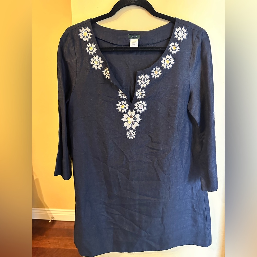 NWOT J. Crew linen tunic top